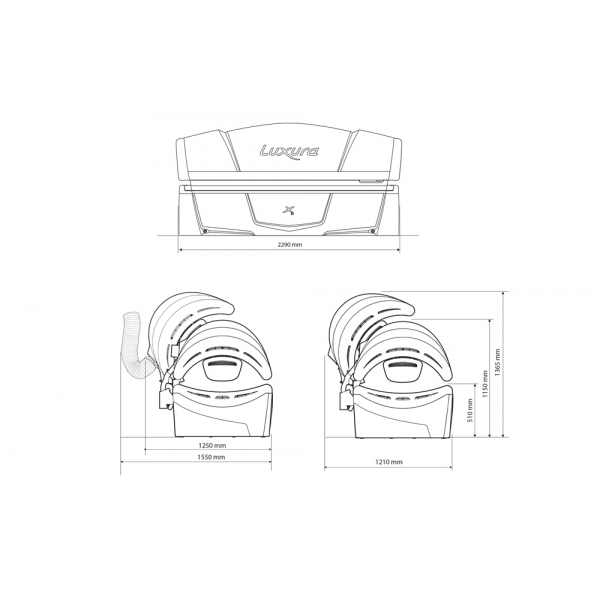 Горизонтальный солярий "Luxura X3 30 SPR"